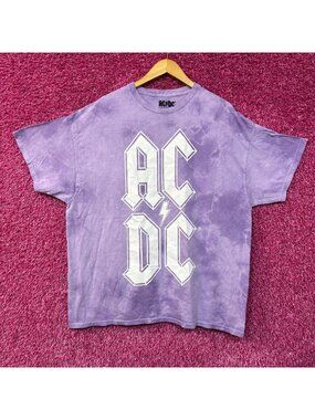 AC/DC Logo Graphic Design Tie-Dye T-Shirt 2XL